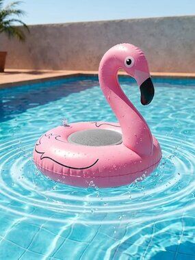 🦩 NIB! Floating Flamingo Bluetooth Speaker | Pool Party Essential